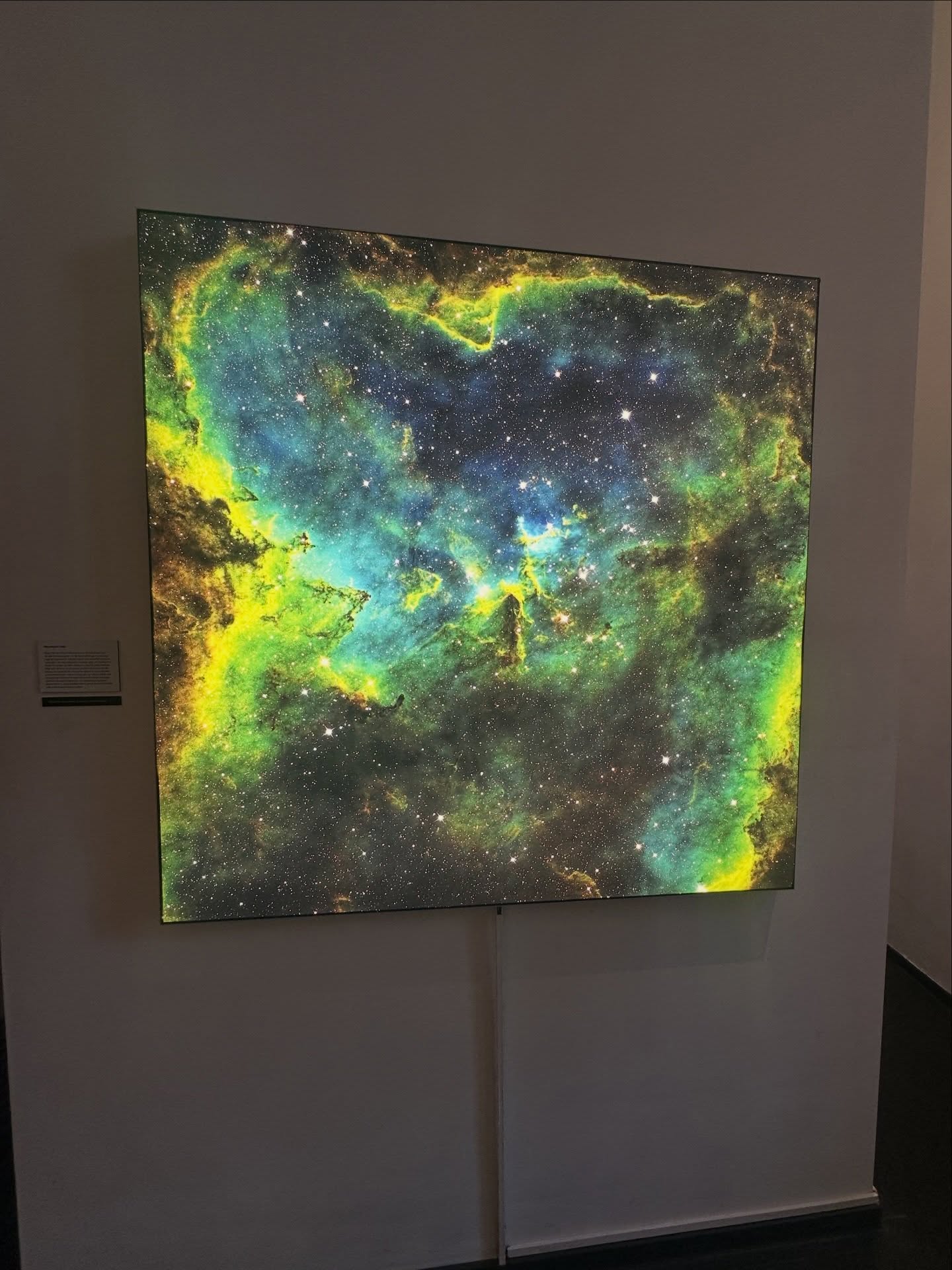 Nebula art piece in gallery